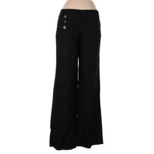 Max Studio Black Linen Wide Leg Pants